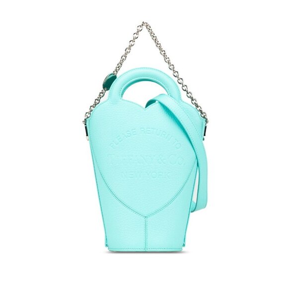 TIFFANY & CO. Blue Leather Shoulder Bag - Picture 1 of 7